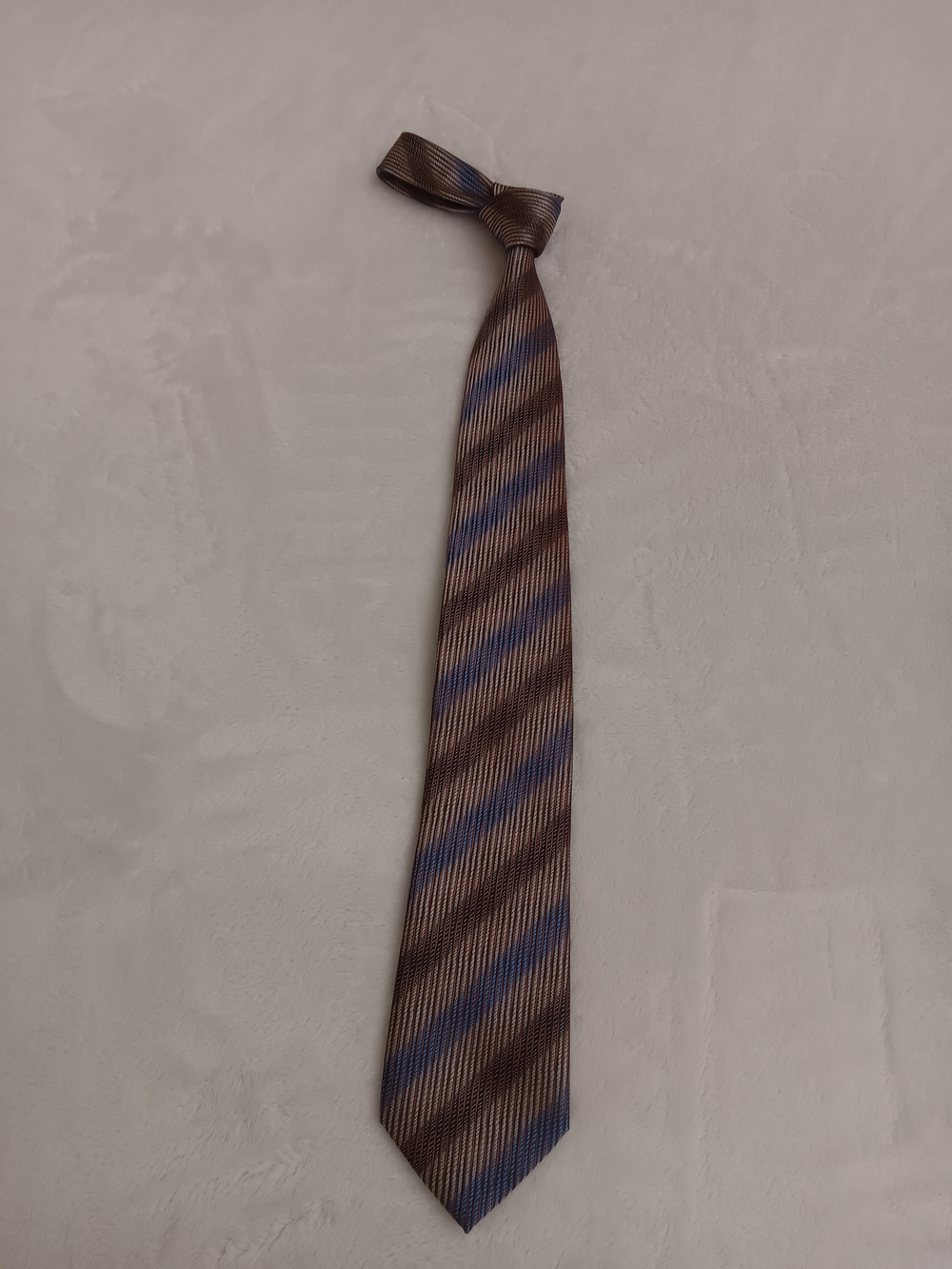 St. Patrick Brown and Blue Diagonal Stripe Tie